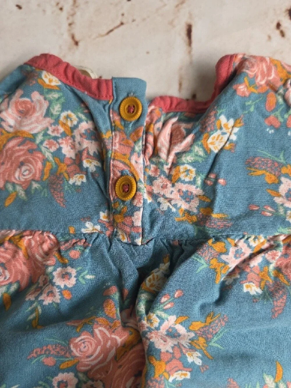 Matilda Jane Blue Floral Top with Dusty Rose Leggings